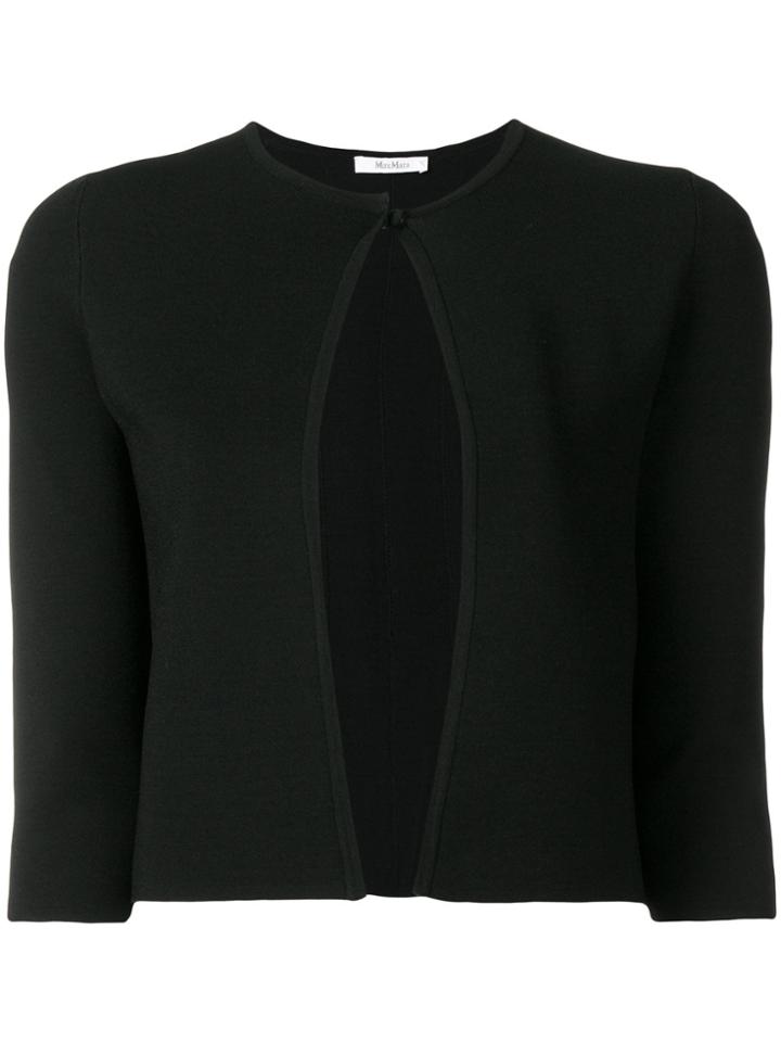 Max Mara Open Front Cardigan - Black