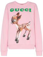 Gucci Gcci Swt Cn Ls W Bambi Prnt - Pink & Purple
