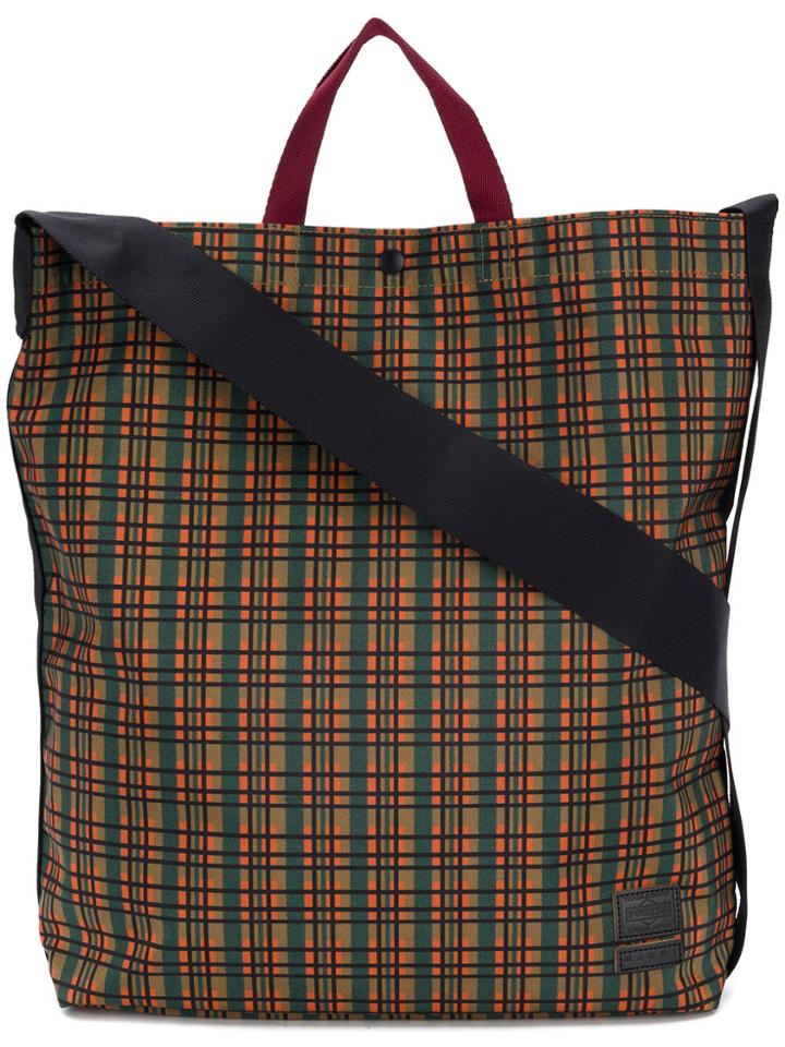Marni Checked Shopping Tote - Green