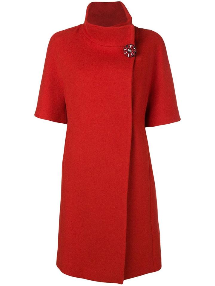 Mantu Short Sleeved Coat - Red