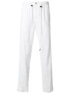 Entre Amis Drawstring Tapered Trousers - White