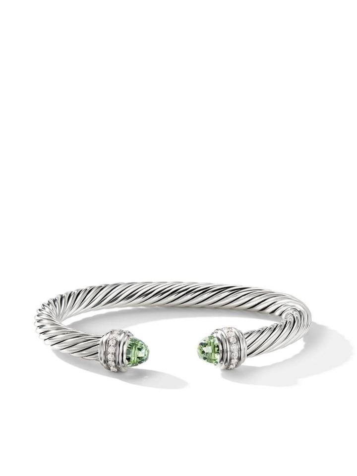 David Yurman Cable Prasiolite And Diamond Cuff - Ssapldi