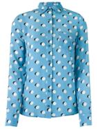 Reinaldo Lourenço Printed Shirt, Women's, Size: 40, Blue, Silk