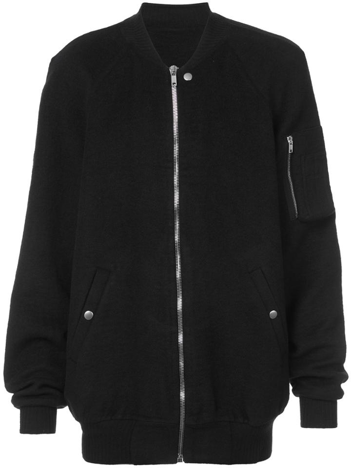 Rick Owens Cashmere Classic Bomber Jacket - Black