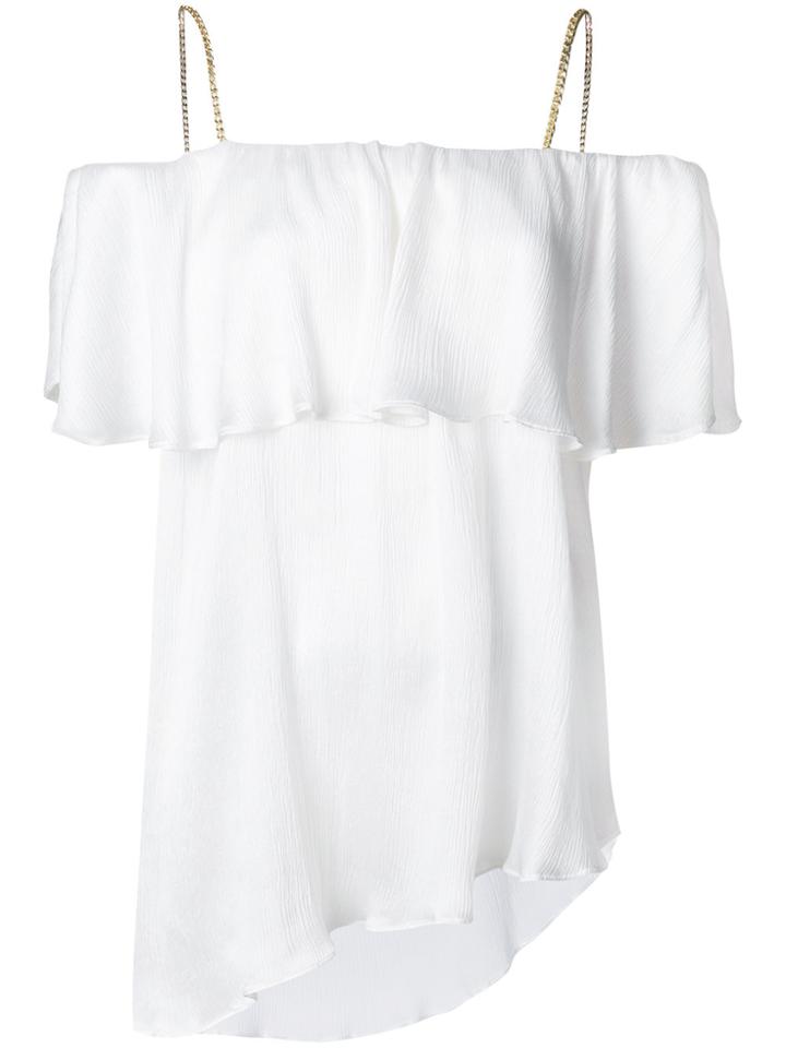 Balmain Chain Strap Blouse - White