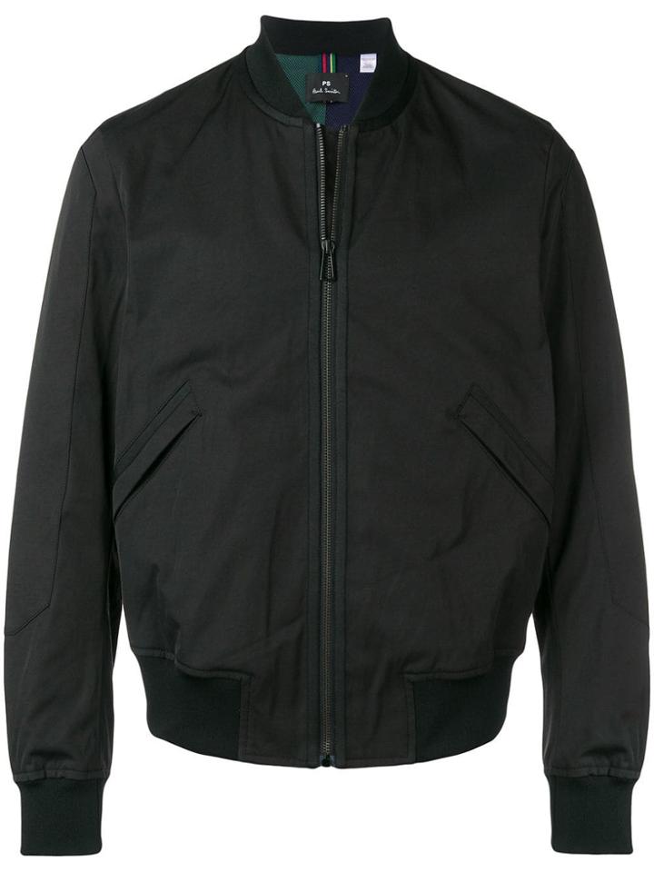 Ps By Paul Smith Zipped Bomber Jacket - Black