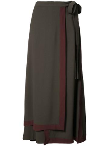 Josh Goot Colour Block Skirt, Women's, Size: Small, Green, Viscose