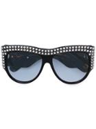 Gucci Eyewear - Oversized Tortoiseshell Embellished Glasses - Women - Acetate - 56, Brown, Acetate