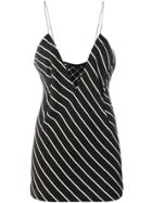 Haider Ackermann Striped Plunge Top - Black