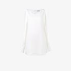 Osman Camilla Slit Long Sleeve Dress, Women's, Size: 14, White, Viscose/spandex/elastane/acetate