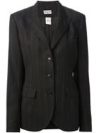 Alaïa Vintage Pinstriped Blazer, Women's, Size: 38, Black