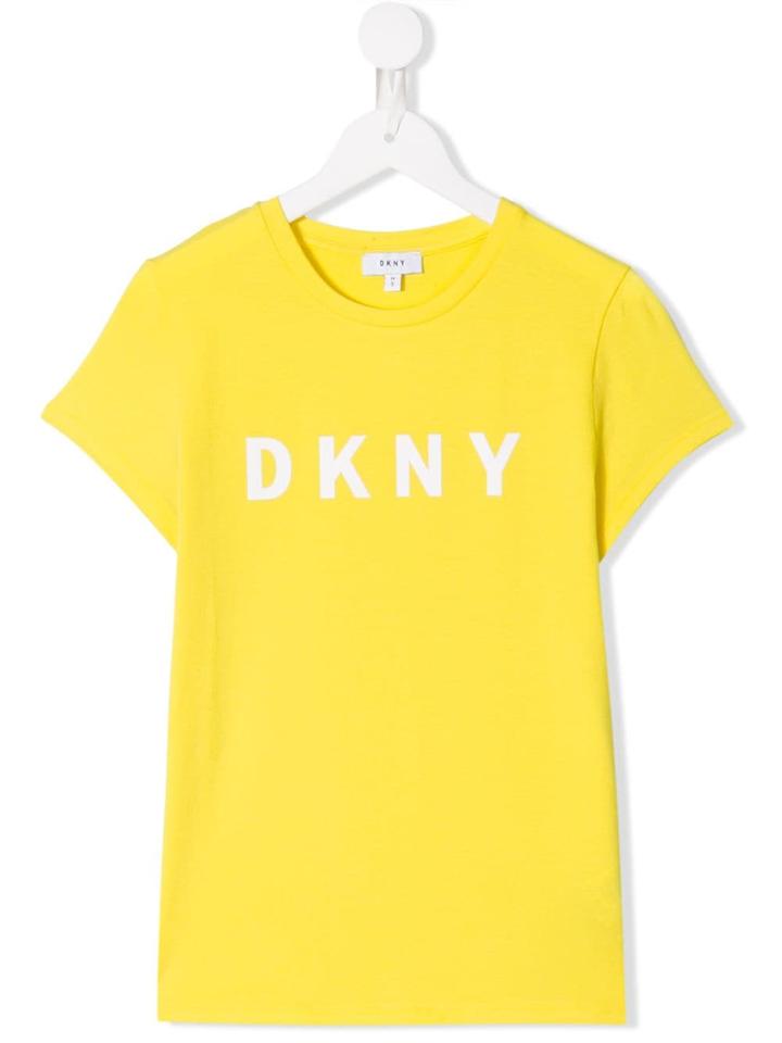 Dkny Kids Logo Print T-shirt - Yellow