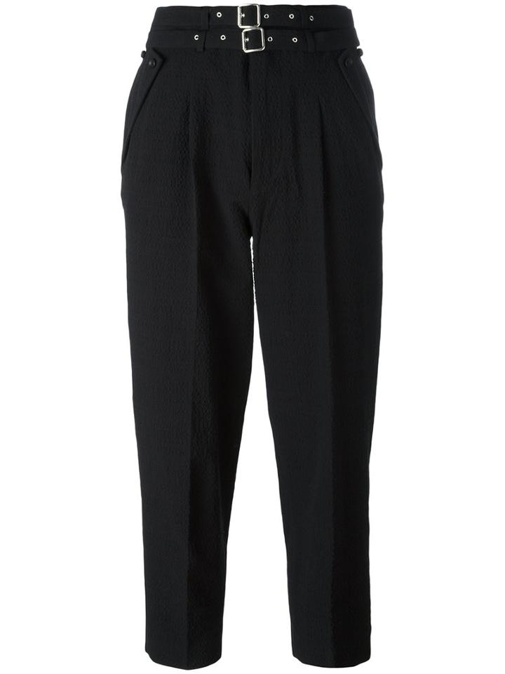 Diesel High-waisted Trousers, Women's, Size: 25, Black, Cotton/polyester/spandex/elastane