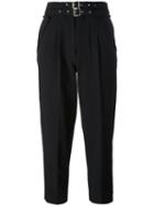 Diesel High-waisted Trousers, Women's, Size: 25, Black, Cotton/polyester/spandex/elastane