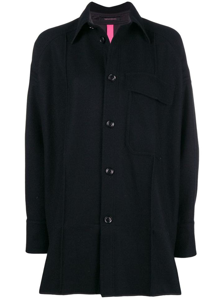 Y's Layered Shirt Jacket - Black