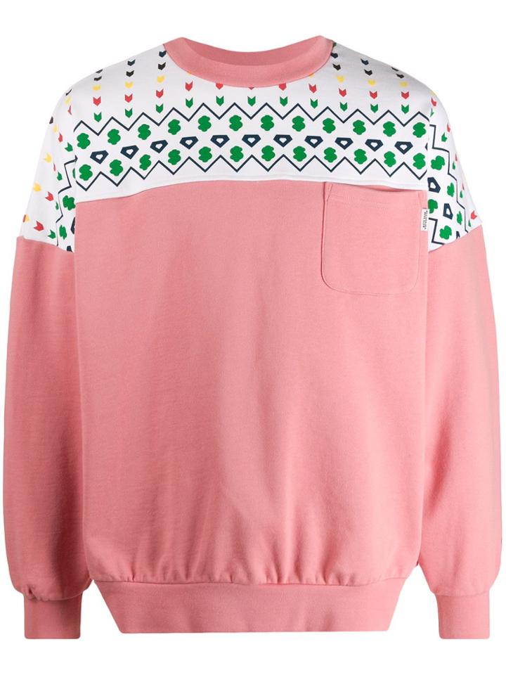 Billionaire Boys Club Panelled Crewneck Sweatshirt - Pink
