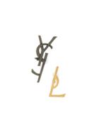 Saint Laurent Logo Earrings - Black