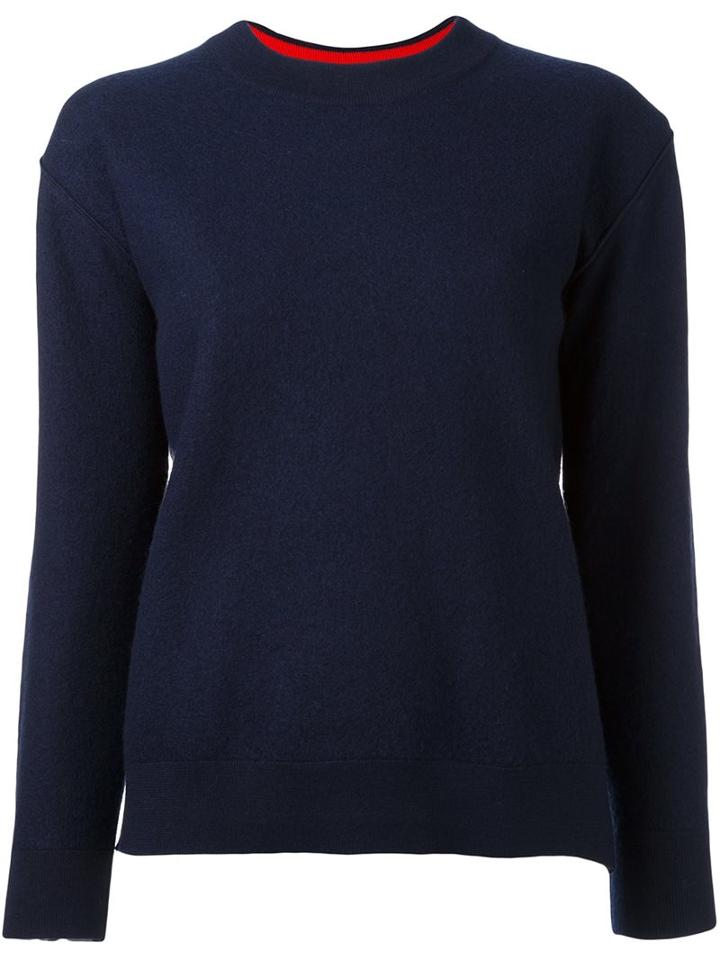 Sonia Rykiel Hand Print Jumper, Women's, Size: Xs, Blue, Wool
