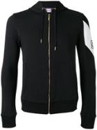 Moncler Gamme Bleu Logo Plaque Zipped Hoodie - Black