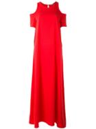 P.a.r.o.s.h. - Cut-out Maxi Dress - Women - Polyester - Xs, Red, Polyester