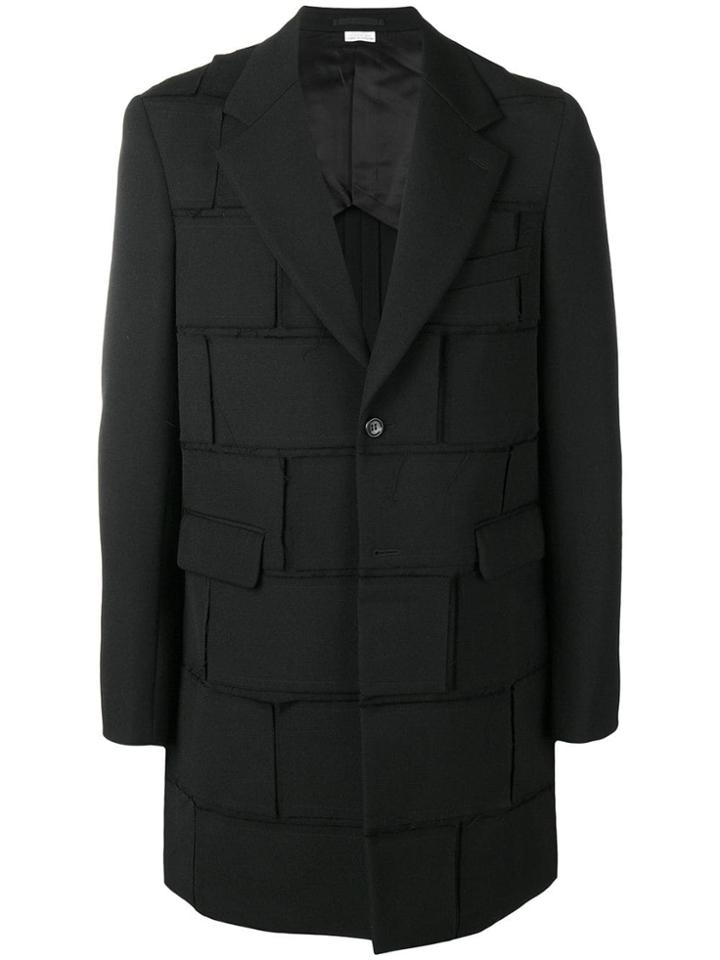 Comme Des Garçons Homme Plus Distressed Patchwork Coat - Black