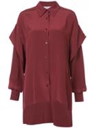 3.1 Phillip Lim Knotted Back Striped Top - Brown
