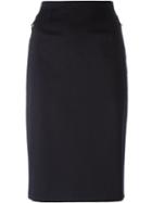 Fay Pencil Skirt, Women's, Size: 40, Blue, Cotton/spandex/elastane