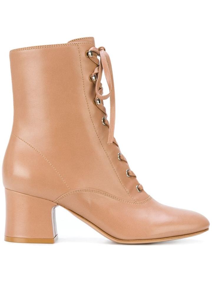 Gianvito Rossi Lace-up Ankle Boots - Neutrals