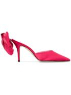 Magda Butrym Slip-on Bow Mules - Pink & Purple