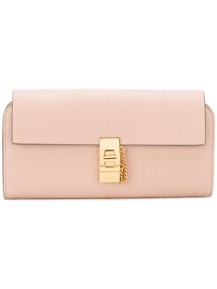 Chloé Drew Long Flap Wallet - Nude & Neutrals