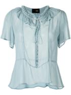 Andrea Bogosian - Silk Shirt - Women - Silk - P, Blue, Silk