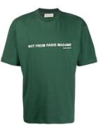 Drôle De Monsieur Printed Cotton T-shirt - Green