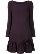 Ingie Paris Pleated Trim Short Dress - Pink & Purple