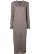 Eleventy Loose Fitted Dress - Brown