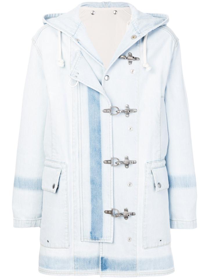 Maison Margiela Short Denim Duffle Coat - Blue