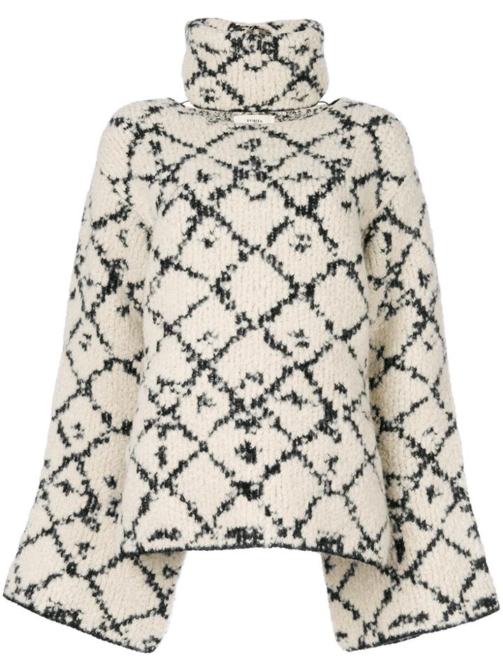 Ports 1961 Oversized High Neck Sweater - Nude & Neutrals
