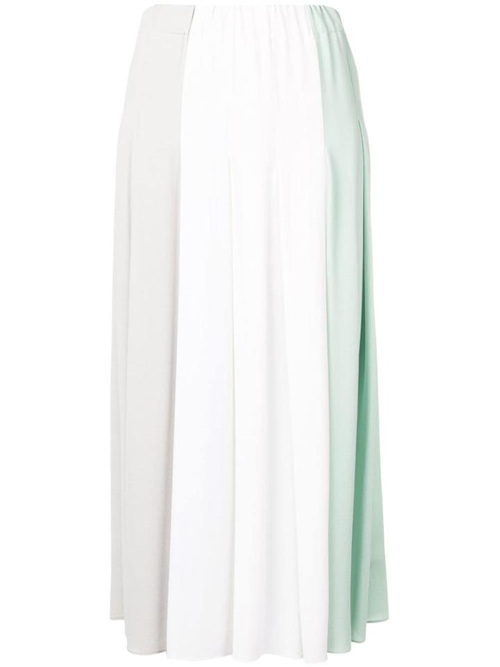 Iris Von Arnim Anna Colour Block Skirt - Green