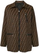 Fendi Pre-owned Monogram Zipped Coat - Brown