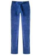 Lygia & Nanny Towel Effect Straight Leg Trousers - Blue