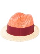 Prada Colour Block Trilby - Yellow & Orange