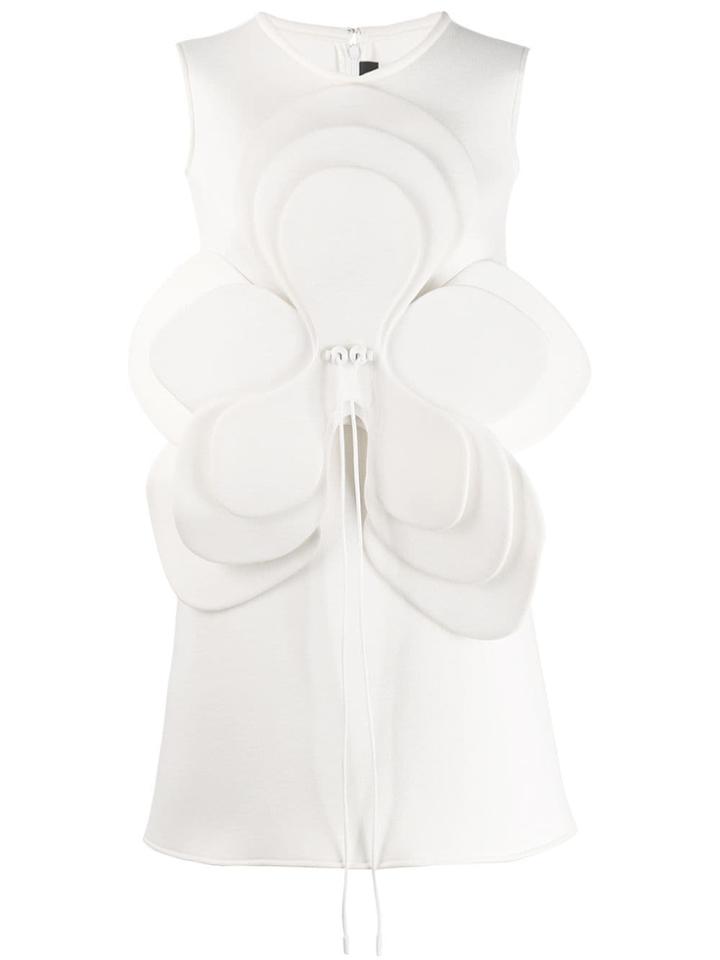 Robert Wun Geometric Motif Mini Dress - White