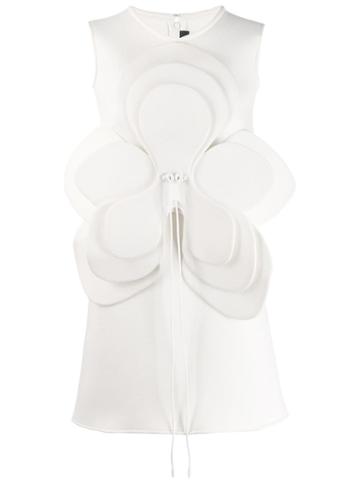 Robert Wun Geometric Motif Mini Dress - White