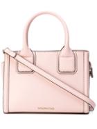 Karl Lagerfeld - Logo Plaque Bowling Bag - Women - Leather - One Size, Pink/purple, Leather