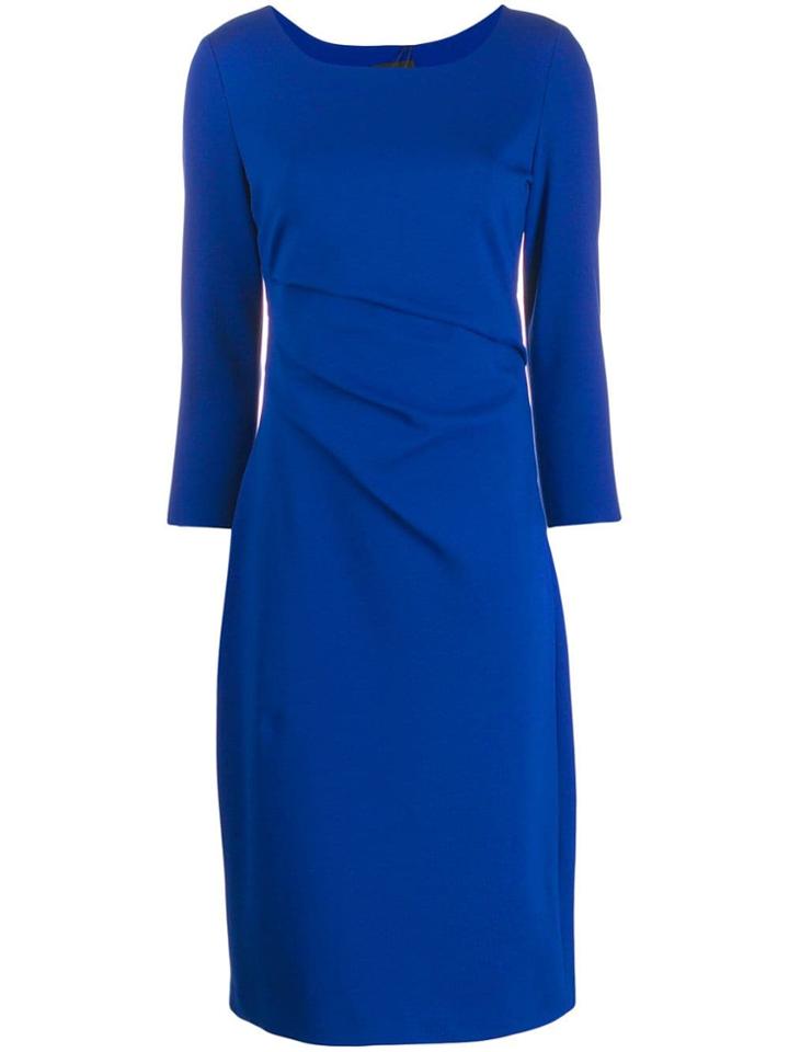 Giorgio Armani Ruched Midi Dress - Blue