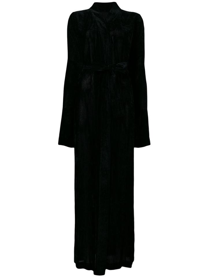 Unravel Project Velvet Devoré Coat - Black