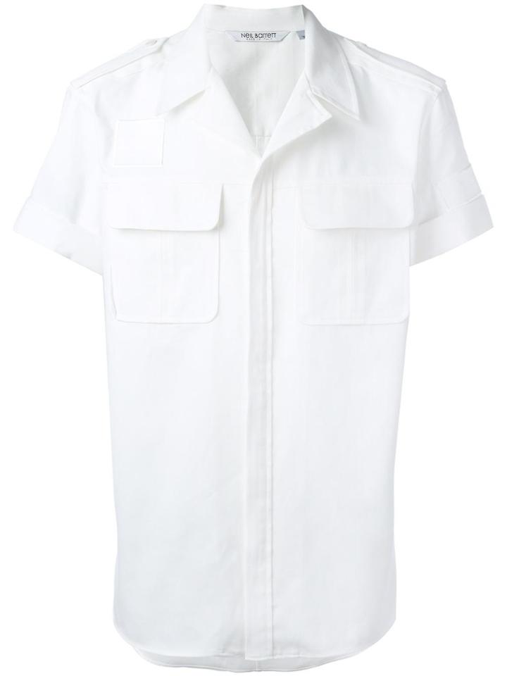 Neil Barrett Short Sleeve Shirt - White