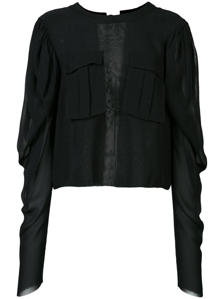 Vera Wang Tie Back Top - Black