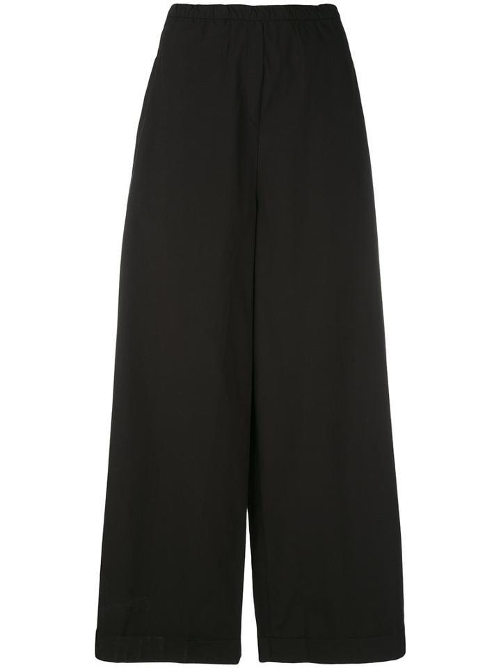 Humanoid - Cropped Wide-leg Trousers - Women - Cotton - M, Black, Cotton