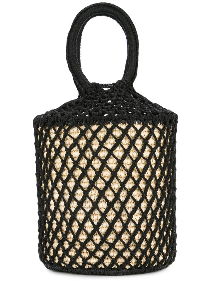 Sensi Studio Layered Net Tote Bag - Black