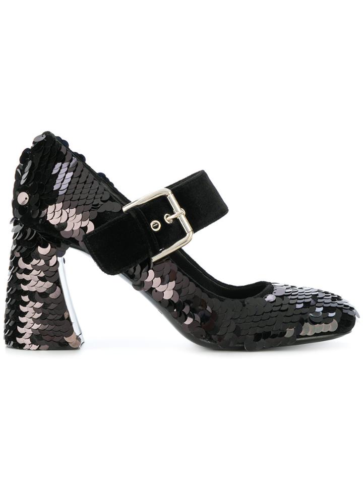 Premiata Sequinned Pumps - Black